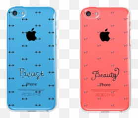 Patterned Matching Clear Phone Cases - Couples Mobile Emoji
