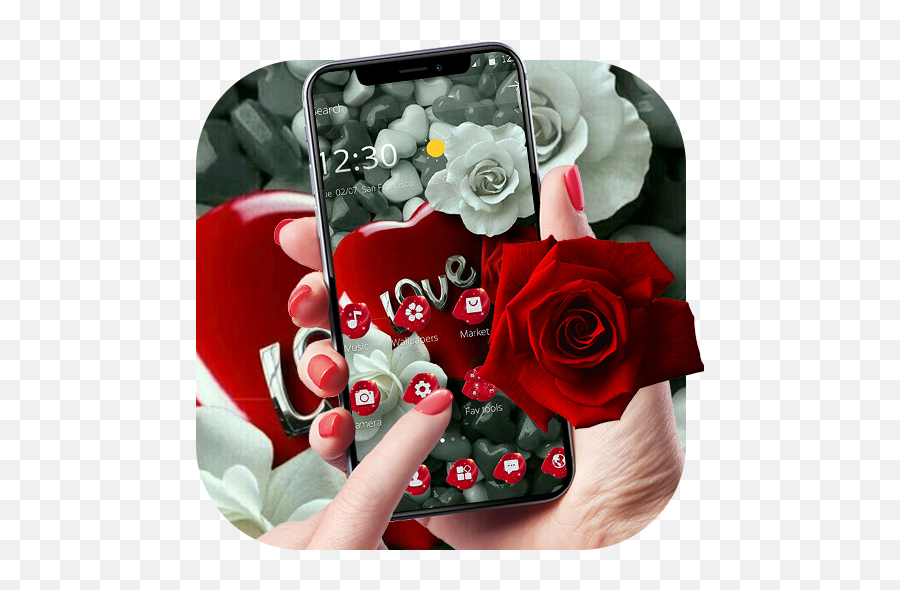 White Rose Love Theme - Apps On Google Play Garden Roses Emoji,White Rose Emoji