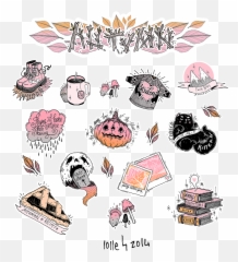 Planets Clipart Doodle Tumblr Planets Doodle Tumblr - Autumn Flash Tattoo Emoji,Twin Peaks Emoji