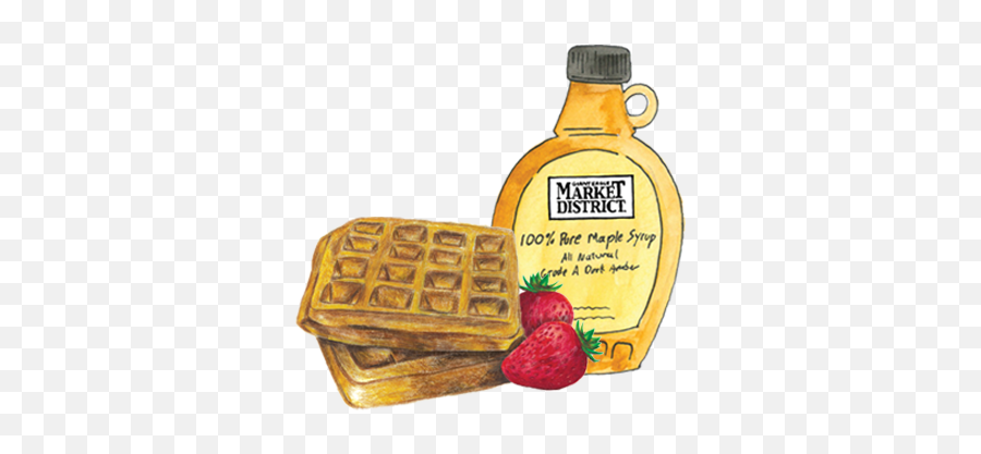 Waffles Transparent Syrup Butter - Strawberry Emoji,Maple Syrup Emoji