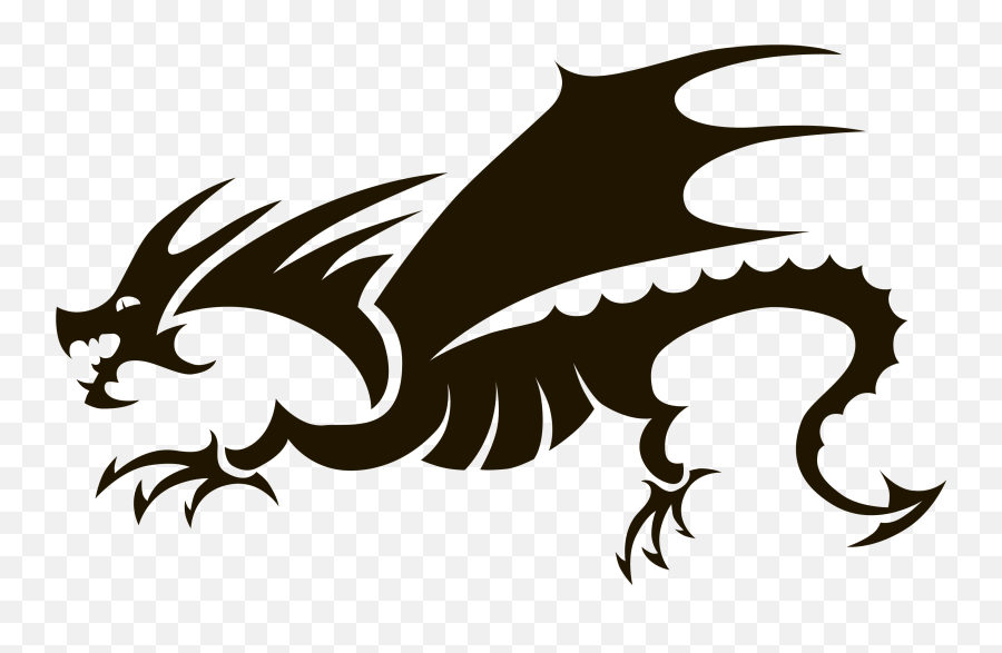 Dragon Silhouette - Silhouette Vector Dragon Png Download Vector Dragon Png Emoji,Dragon Emoji Png