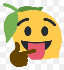 Download Lemon Emoji Sticking Tongue Out With Eyes Wide Open - Emoji De Limon,Lemon Emoji