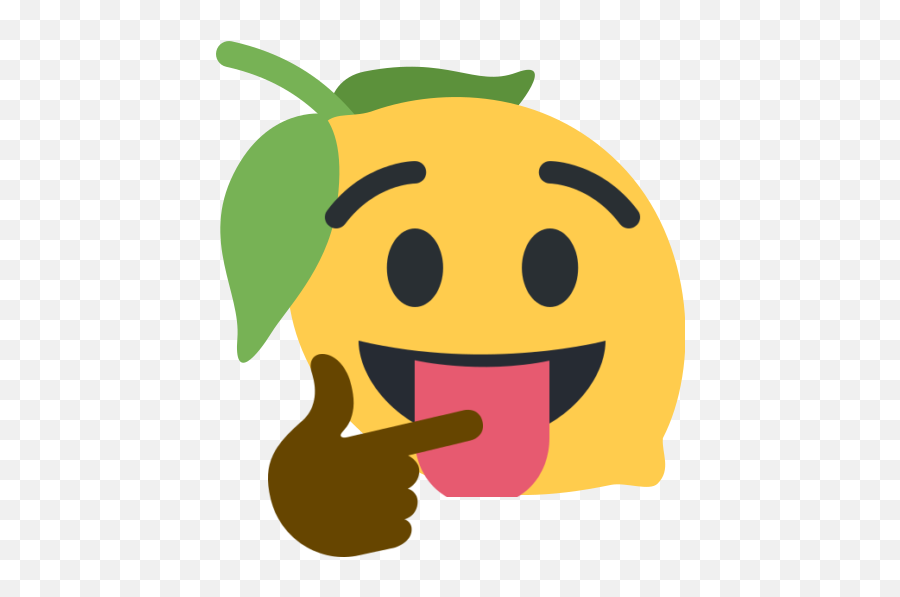 Download Lemon Emoji Sticking Tongue Out With Eyes Wide Open - Emoji De Limon,Lemon Emoji