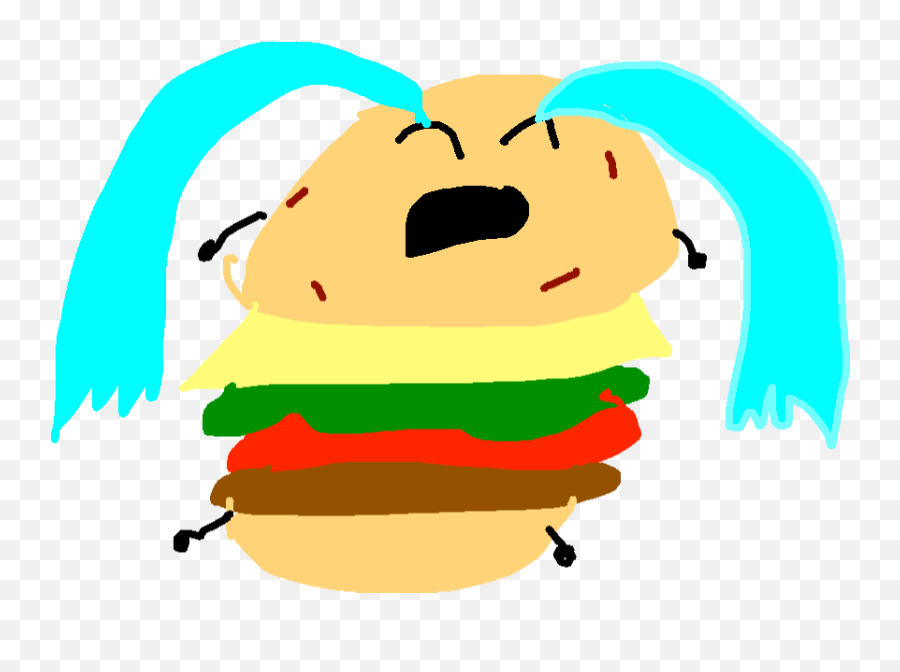 Hamburger Clipart Sad - Cartoon Png Download Full Size Sad Burger Png Emoji,Hamburger Emoticon