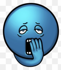 Download Tired Emoji Icon Png Source - Blue Tired Face Clipart,Blue Emoji
