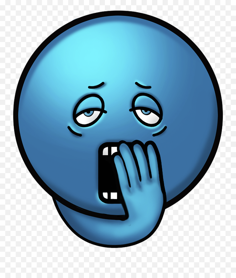 Download Tired Emoji Icon Png Source - Blue Tired Face Clipart,Blue Emoji