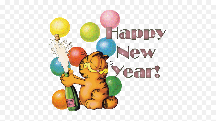 Happy New Year Animated - Happy New Year Garfield Emoji,Happy New Year Emojis