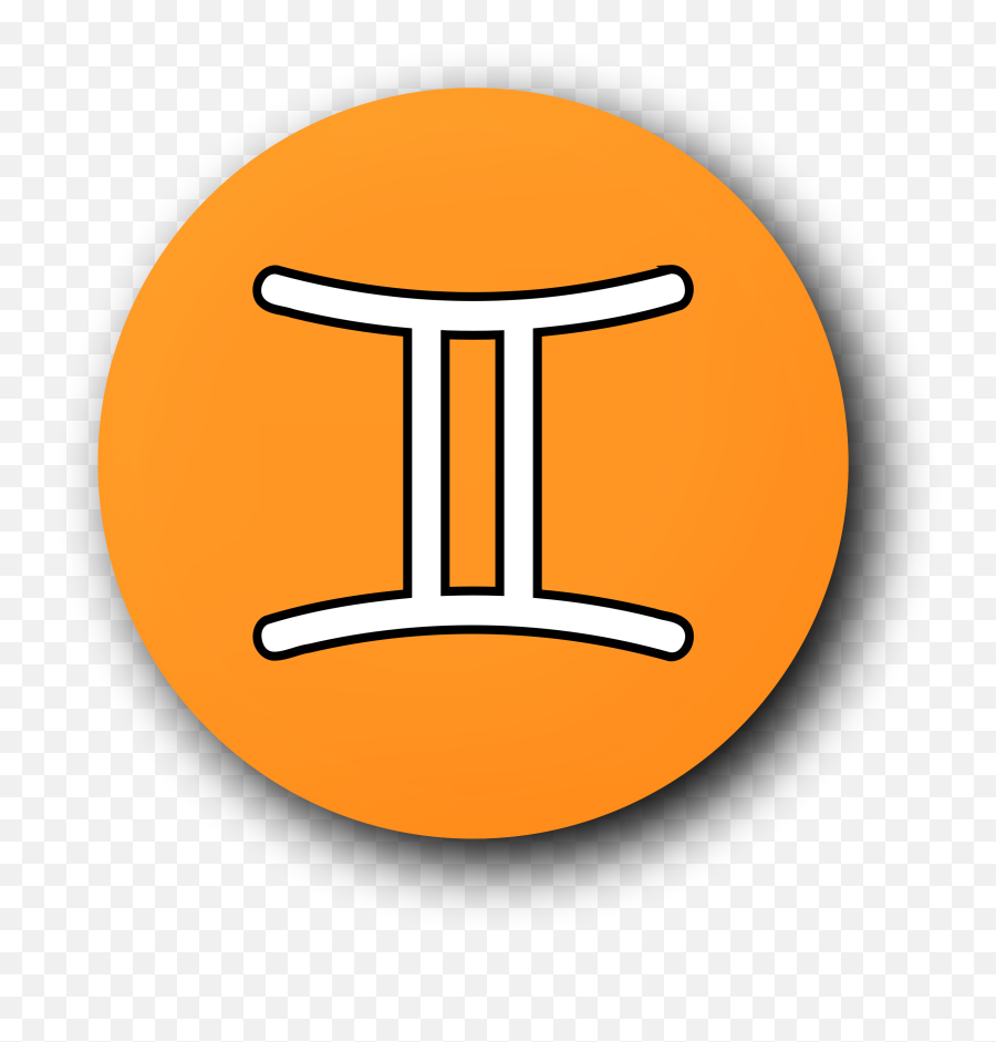 Gemini Symbol Vector Clipart Image - Circle Emoji,Emoji Astrology Signs