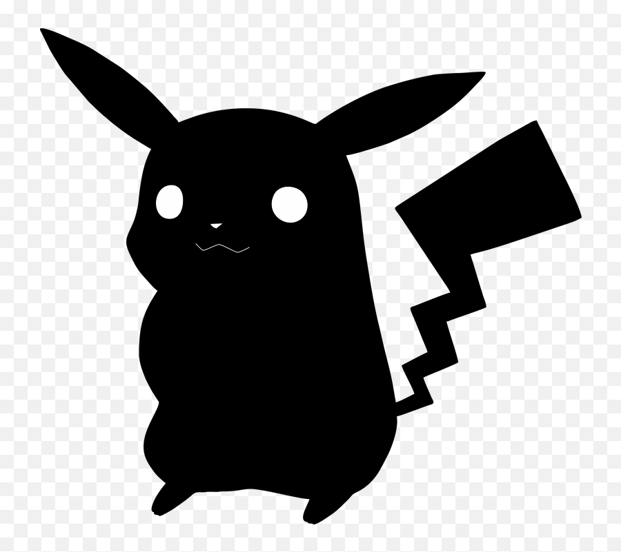 80 - Pikachu Clipart Black And White Emoji,Pikachu Emoticon