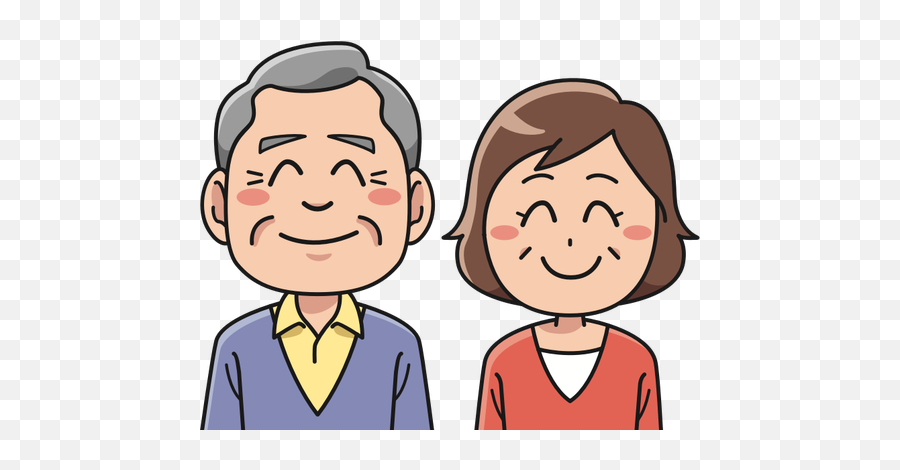 Sonriente Pareja De Ancianos - Grandmother And Grandfather Clipart Emoji,Turkey Emoji