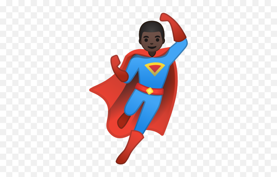 Dark Skin Tone Emoji - Iphone Superman Emoji,Cape Emoji