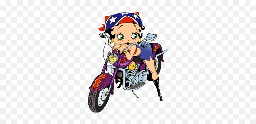 Betty Boop Pictures - Betty Boop Biker Emoji,Motorcycle Emoji Harley