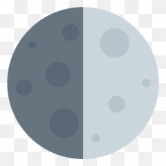 Twemoji 1f313 - First Quarter And Full Moon Emoji Twitter,Clock Emoji