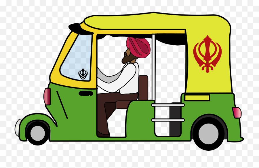 India Auto Rickshaw Delhi Khanda - Central Sikh Gurdwara Board Emoji,Sikh Khanda Emoji
