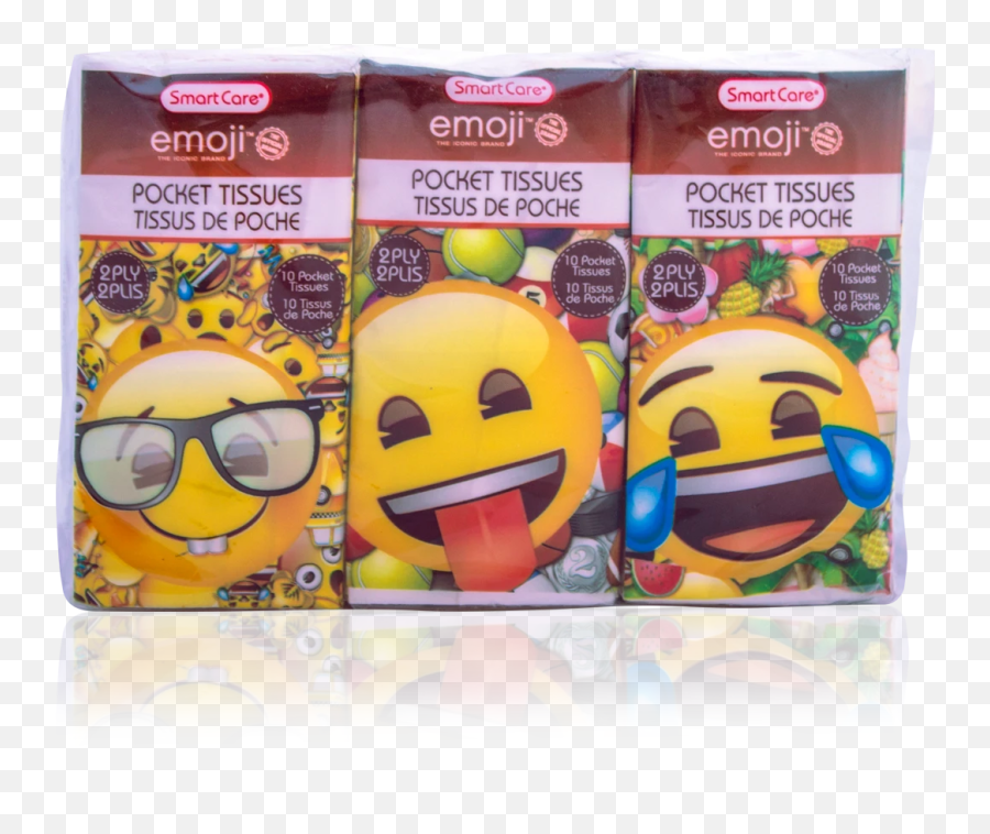 Smart Care Emoji Pocket Facial Tissues 6 Pack - Peeps,I Don't Care Emoji