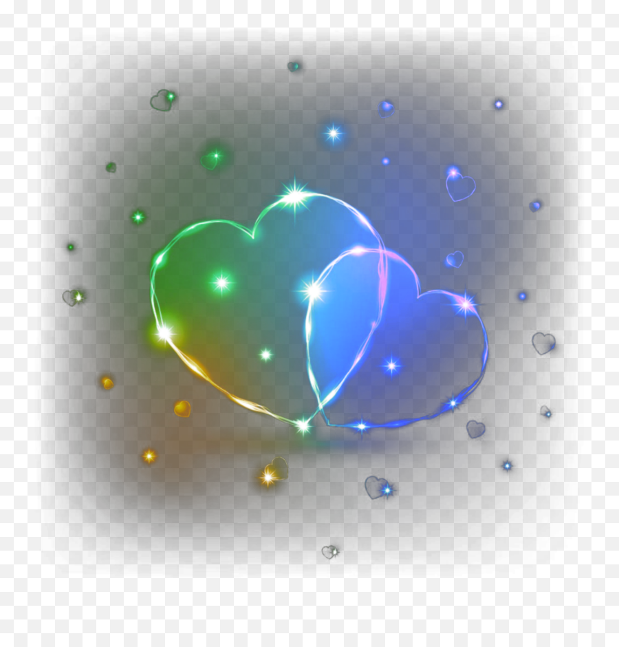 Neon Hearts Neonhearts Colored Coloredhearts - Heart Love Pic Hd Emoji,Colored Heart Emoji
