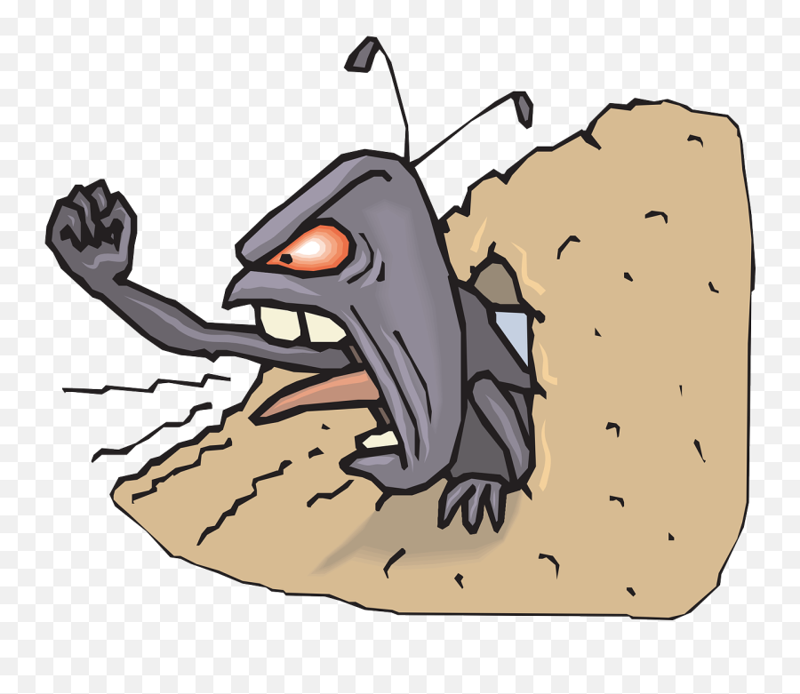 Angry Ant Hole Hill Fist - Angry Ant Clipart Emoji,Frustrated Emoticon