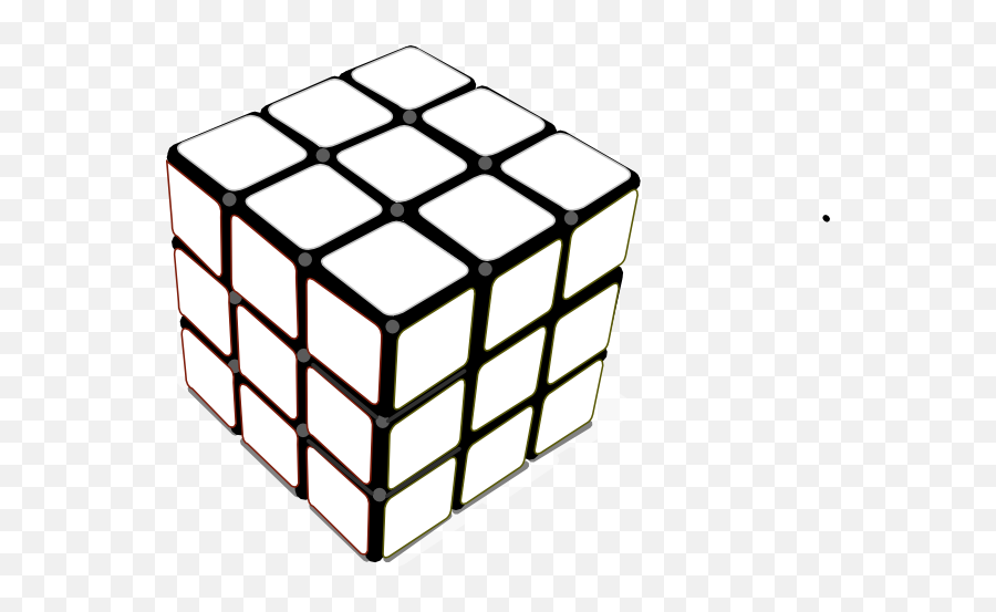 Rubix Cube Clipart Black And White - Rubik Cube Without Background Emoji,Rubik's Cube Emoji