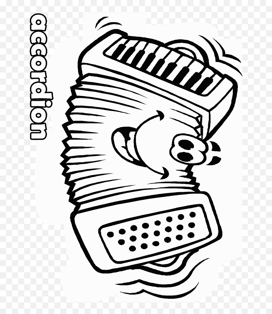 Preschool Music Coloring Pages - Accordion Coloring Page Emoji,Accordion Emoji