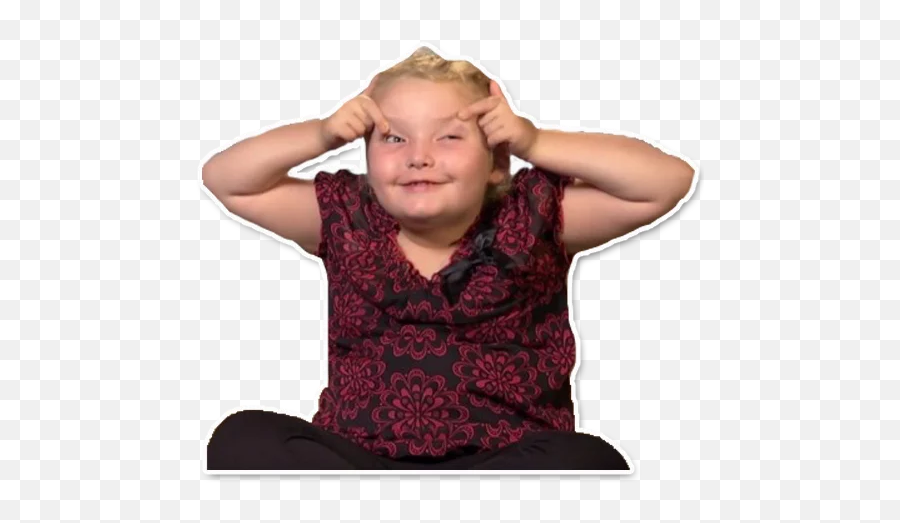 Honey Boo Boo Stickers For Telegram - Sitting Emoji,Boo Boo Emoji