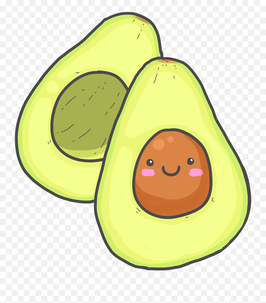 Clipart - Clipart Cute Avocado Emoji,Avocado Emoji Transparent