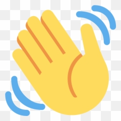 Waving Hand Emoji Clipart - Mao Tchau,Hand Emoji