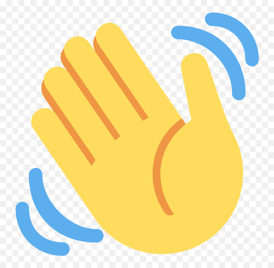 Waving Hand Emoji Clipart - Mao Tchau,Hand Emoji