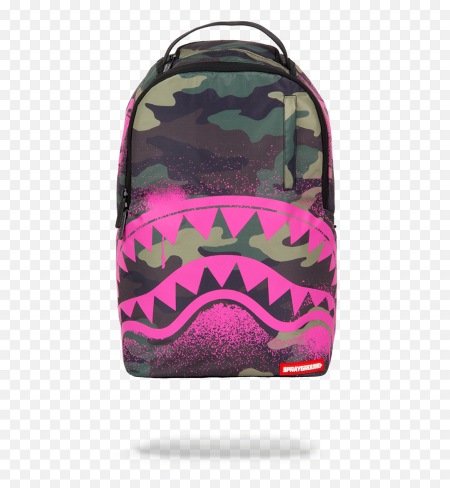 Sprayground - Shark Pink Sprayground Emoji,Camo Emoji