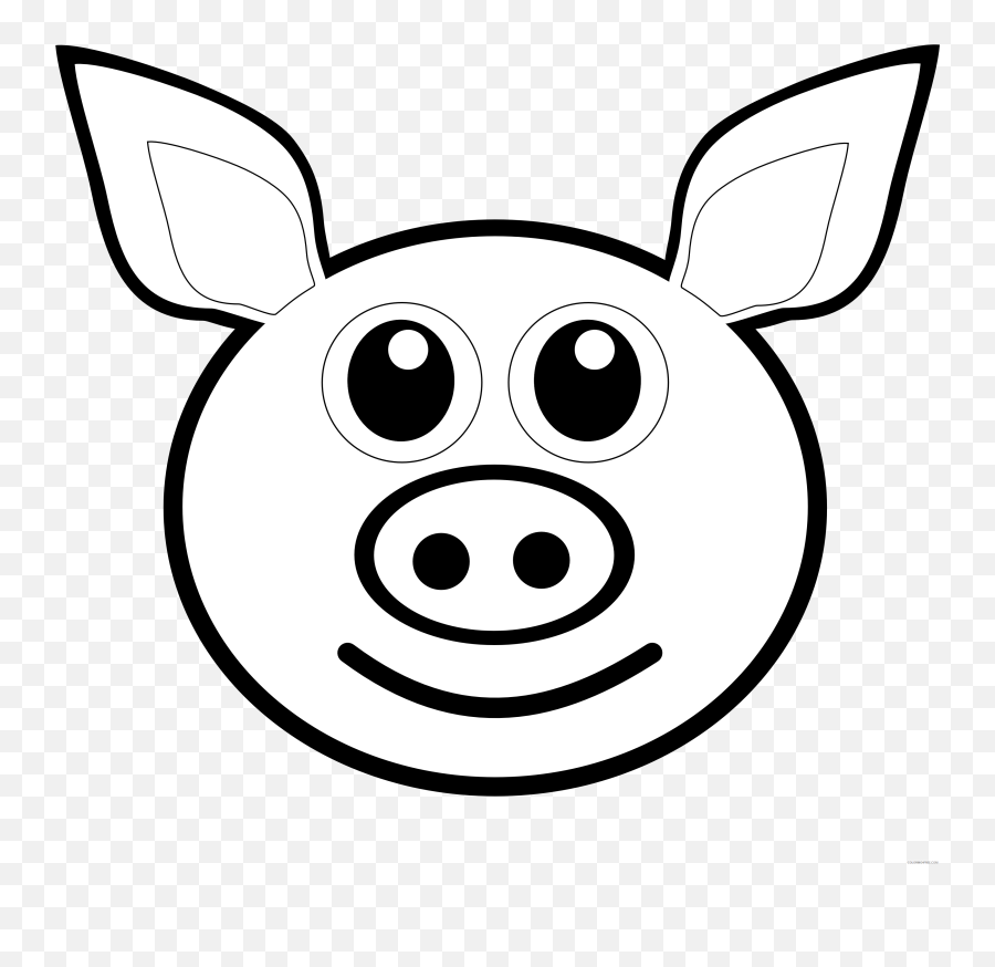 7caq6bkca Png Printable Coloring4free - Pig Face Coloring Page Emoji,Pig Face Emoji