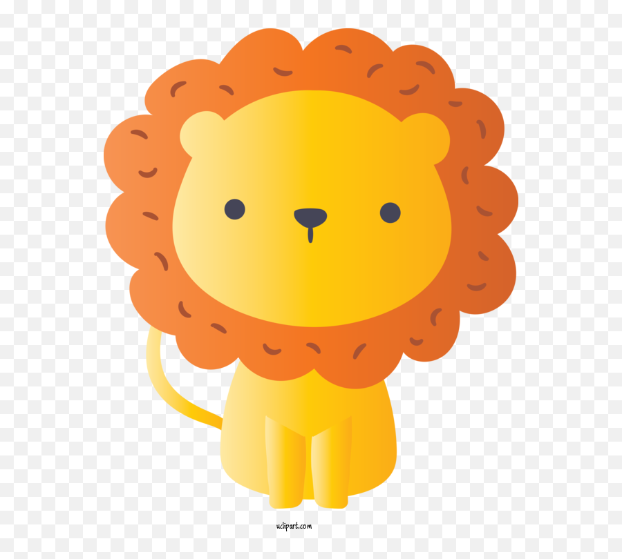 Animals Yellow Cartoon Lion For Lion - Lion Clipart Animals Happy Emoji,Lion Emoticon