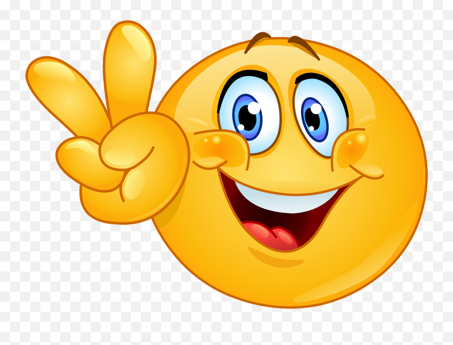 Peace Sign Emoji Decal - Smiley Face,Mirror Emoji
