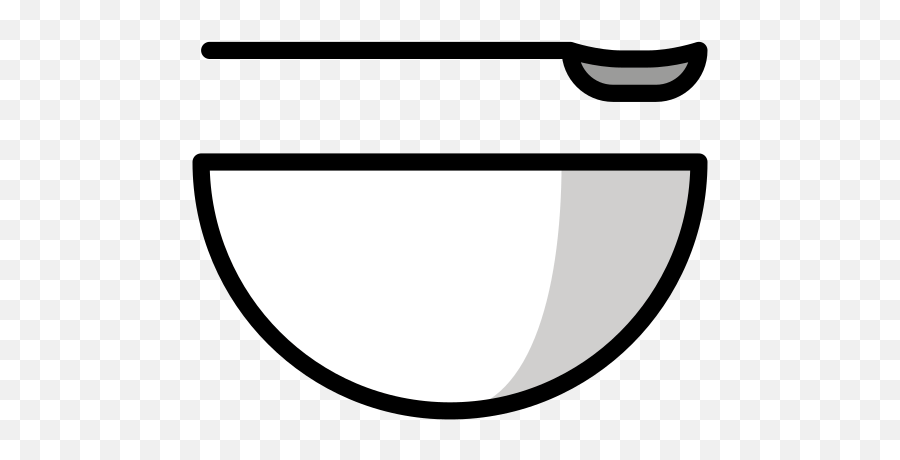Bowl With A Spoon - Clip Art Emoji,Spoon Emoji