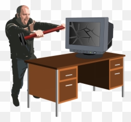 Sledgehammer Smash Angry - Excited Person Clip Art Emoji,Grandma Emoji