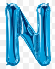 Blue Letter N Balloon - Letter N Balloon Blue Emoji,Blue Letters Emoji