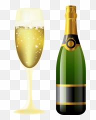 Bouteille Et Flûte De Champagne - Glass And Wine Png Emoji,Champaign Emoji