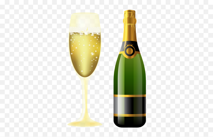 Bouteille Et Flûte De Champagne - Glass And Wine Png Emoji,Champaign Emoji