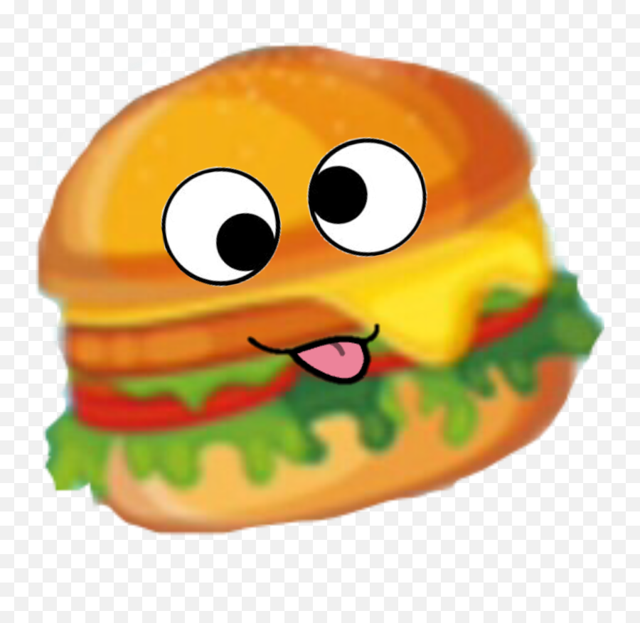 Hamburger Yum Crazy Funny Lol - Clip Art Emoji,Hamburger Emoticon
