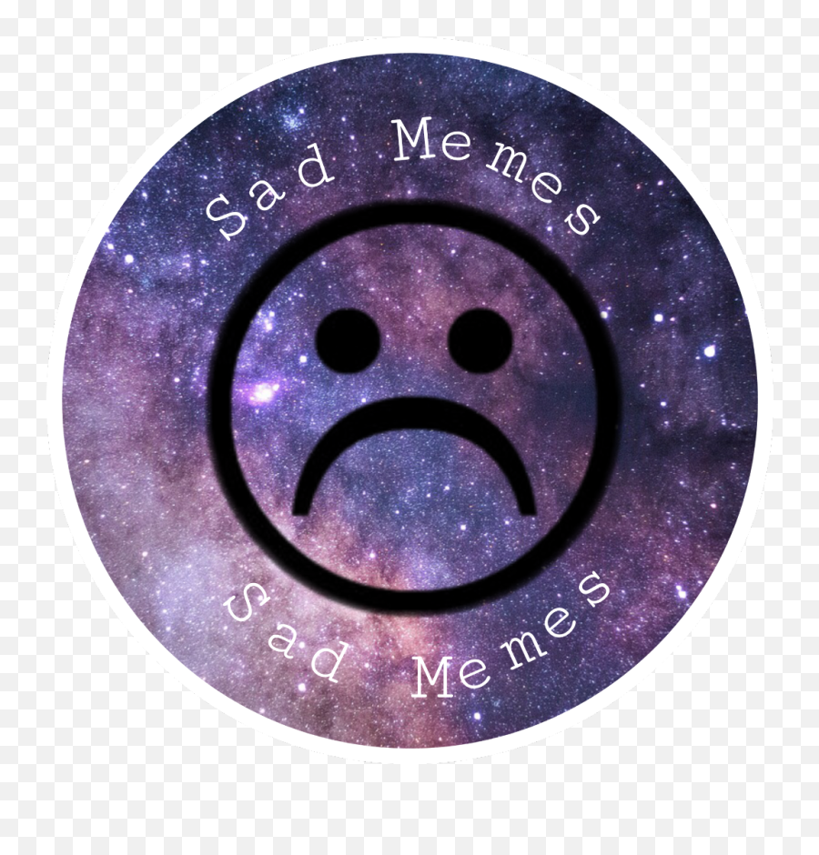 Download Hd Sad Sadmeme Sadboy Sadgirl Circle Face - Sad Smiley Face Emoji,Sad Face Emoji Transparent