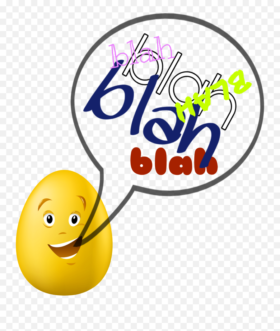 Blah - Blah Talking Sticker By Cristalcraig Easter Eggs Emoji,Emoji Talking