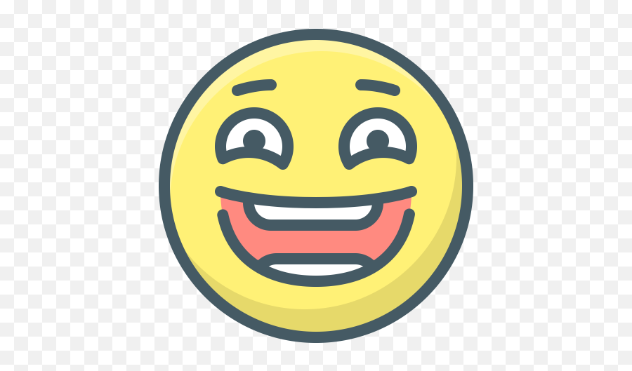 Laughter Lol Positive Smile Smiley Icon - Smiley Emoji,Lol Face Emoji