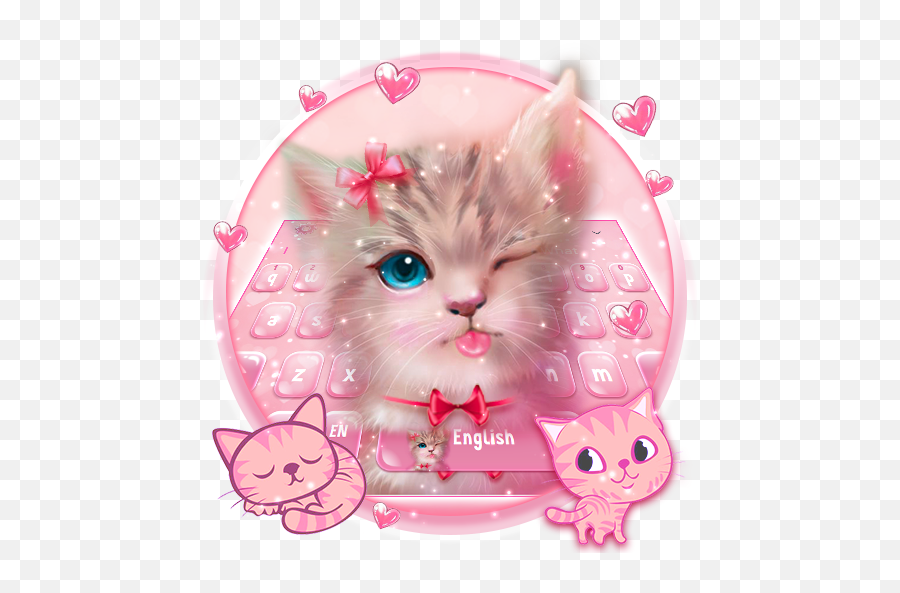 Lovely Adorable Cat Keyboard Theme - Vector Cat Emoji,Kitty Emojis