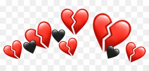Free transparent black broken heart emoji images, page 1 - emojipng.com