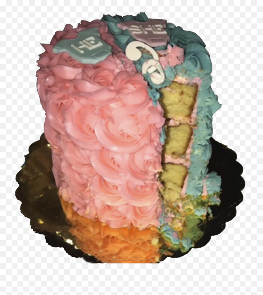 Baby Reveal Cake - Sugar Cake Emoji,Pink Emoji Cake