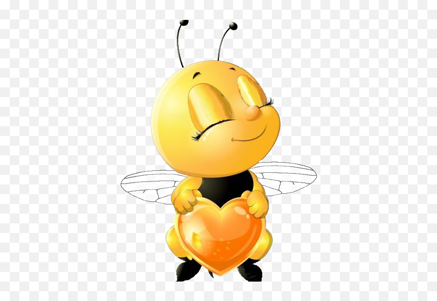 Pin On Tiere - Bee Holding Heart Emoji,Brick Emoji