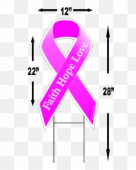 Breast Cancer Faith Love Large X Outdoor - Free Ribbon Emoji