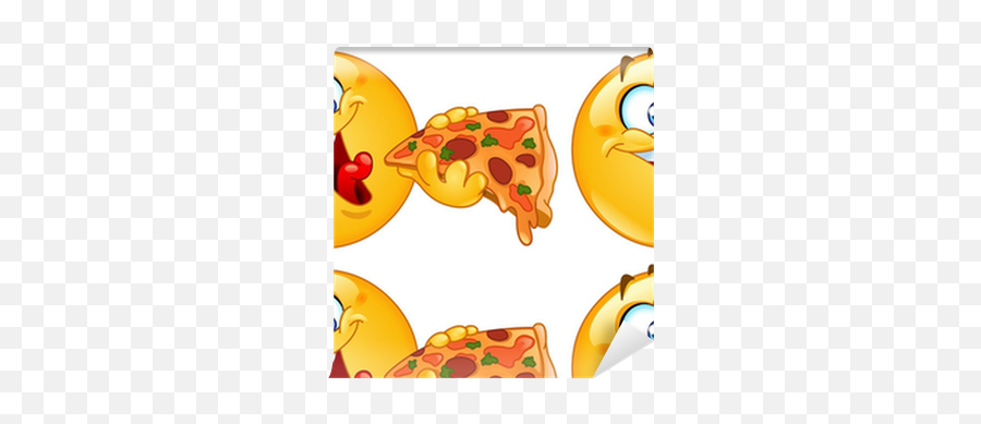 Emoticon Eating Pizza Wallpaper U2022 Pixers U2022 We Live To Change - Emoticon Pizza Emoji,Eating Emoticon