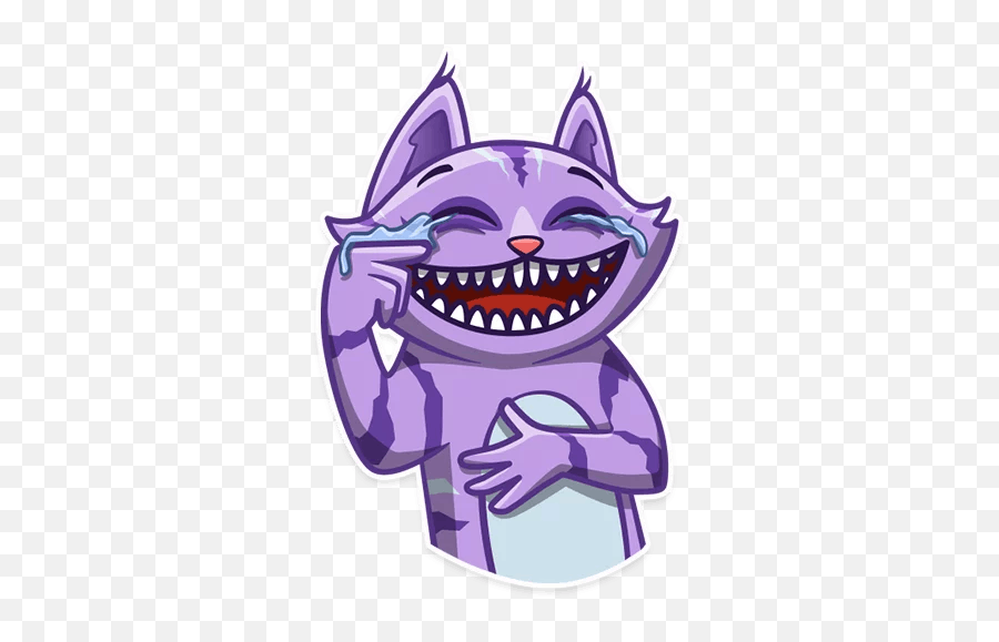 Cheshire Stickers Set For Telegram - Cat Stickers Telegram Png Emoji,Cheshire Cat Emoji