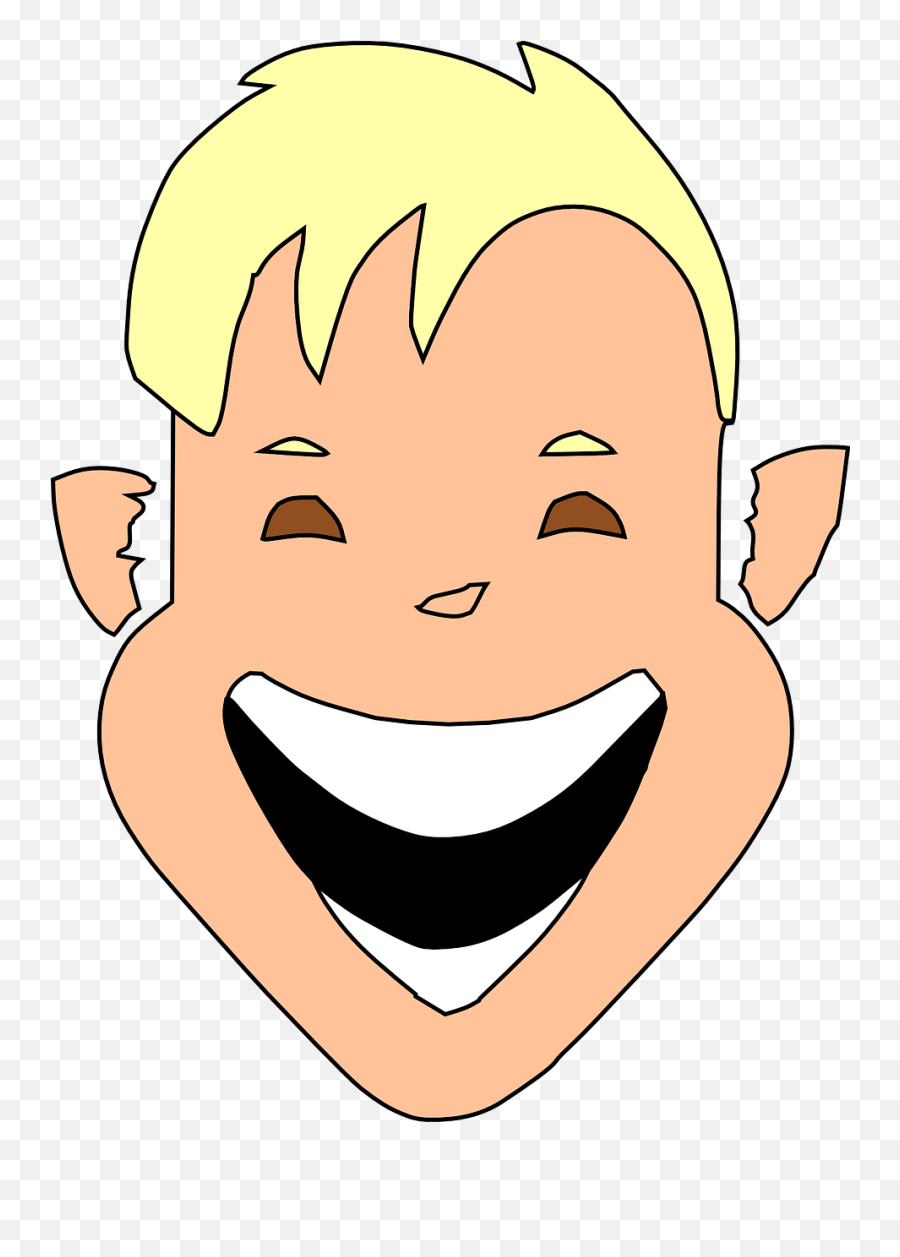 Laughing Boy Smiling Happy Child - Boy Smile Cartoon Emoji,Pig Emoticon