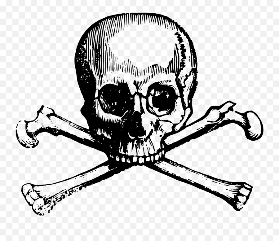 Pirate Skull And Crossbones Png - Skull And Cross Bones Clipart Emoji,Crossbones Emoji