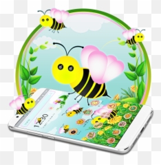 Cute Yellow Honeybee 2d Theme - Emoji